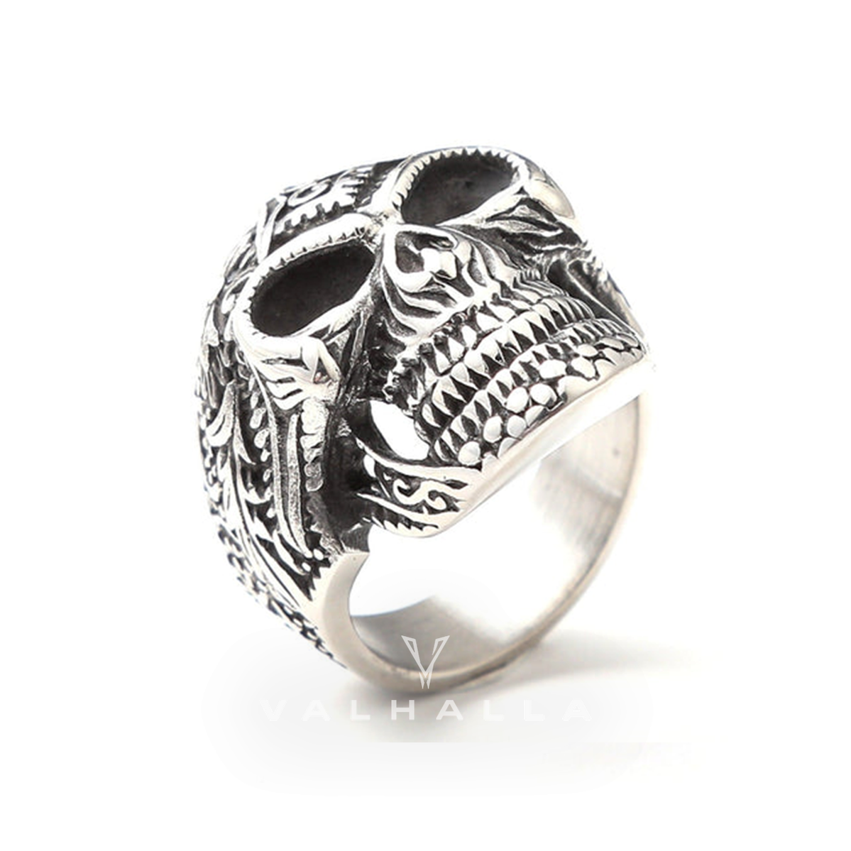 Heavy Metal Stainless Steel Masonic Skull Ring