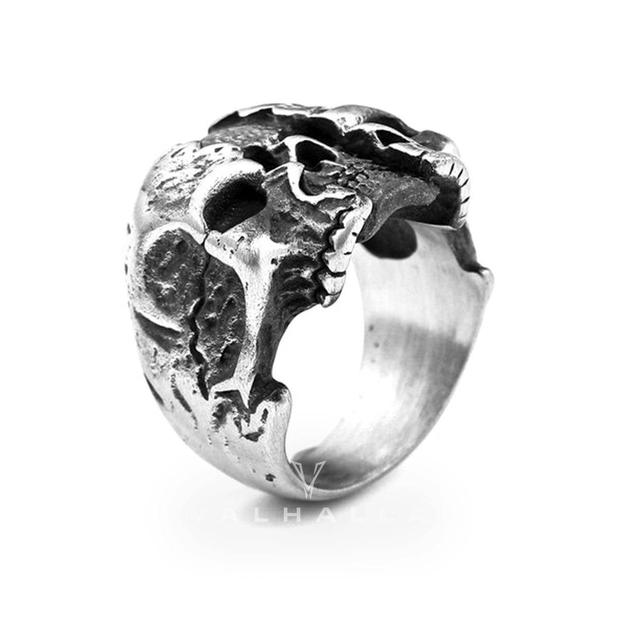 Two-Face Stainless Steel Skull Ring