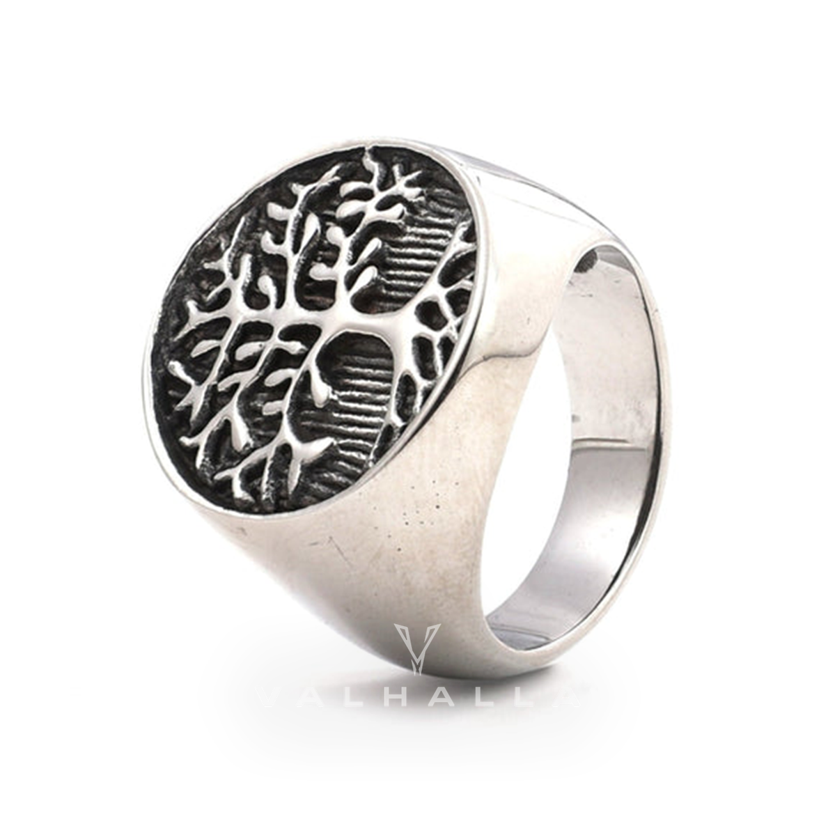 Tree Of Life Stainless Steel Viking Ring