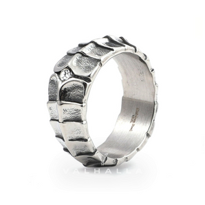 Dragon Spine CZ Stone Stainless Steel Punk Ring