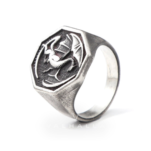 Norse Dragon Stainless Steel Viking Ring