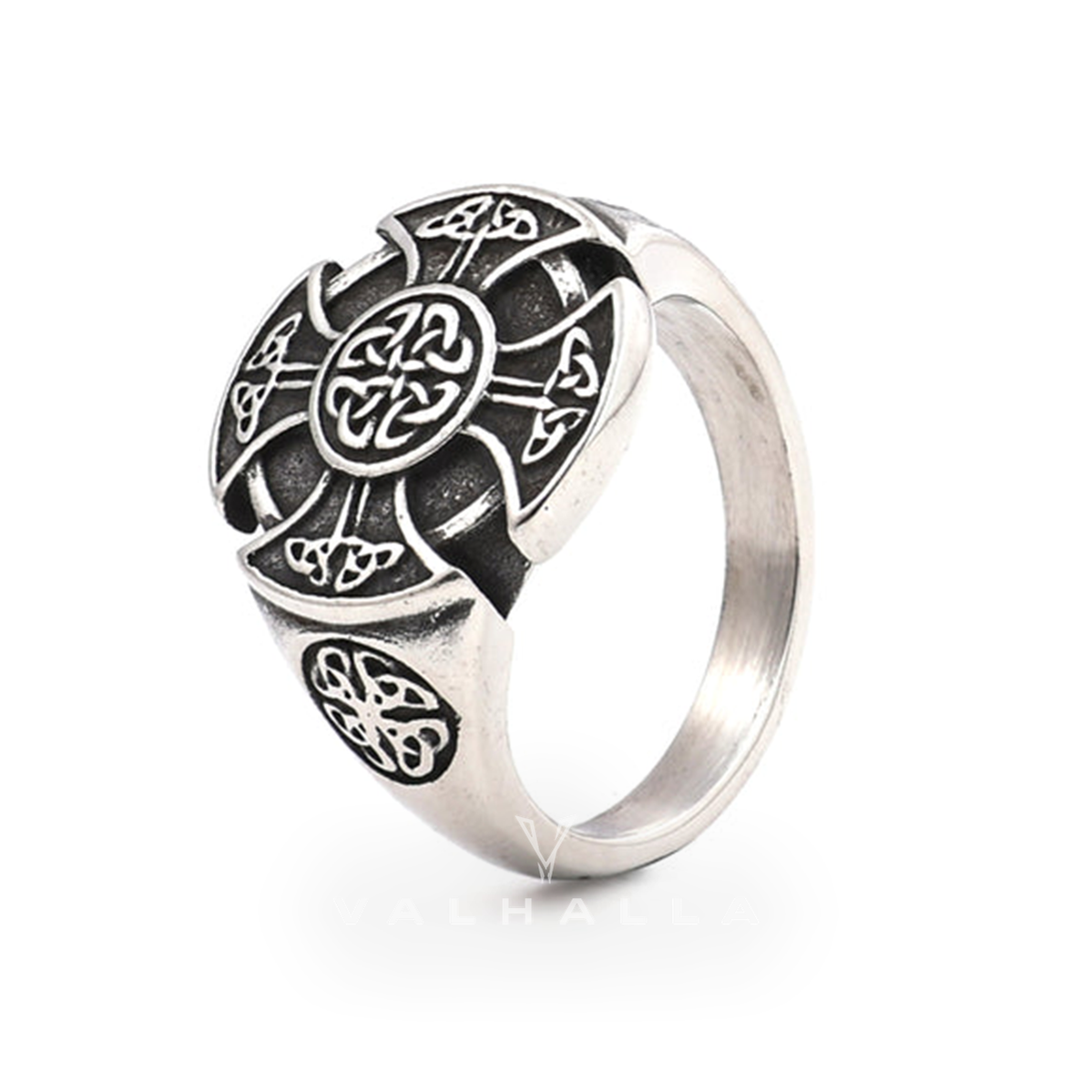 Celtic Knot Knights Templar Stainless Steel Viking Ring