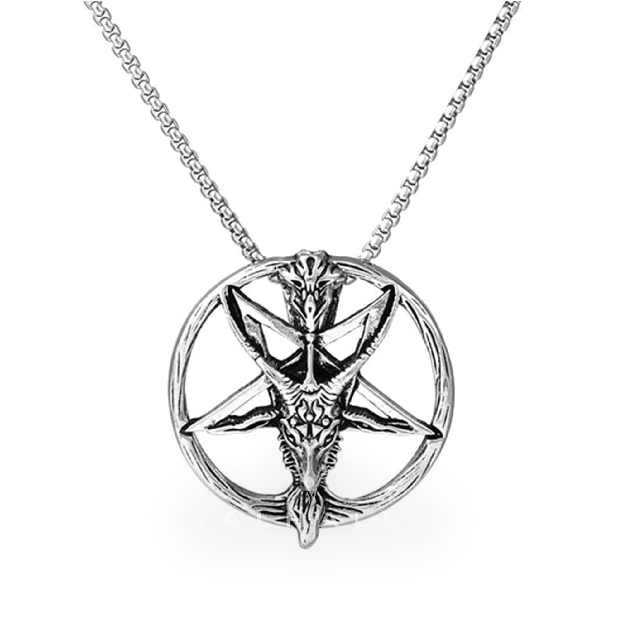 Baphomet Stainless Steel Satan Pendant & Chain