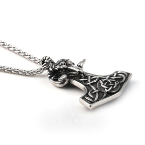 Tanngrisnir goat Stainless Steel Viking Pendant & Chain