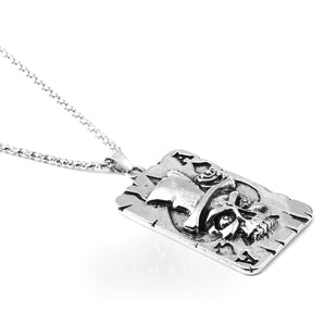 Ace of Spades Skull Pendant & Chain