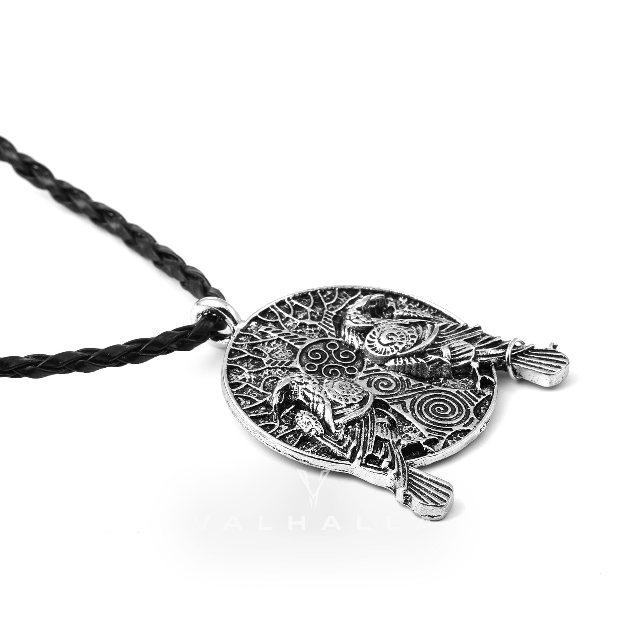 Raven Tree Of Life Viking Pendant & Chain