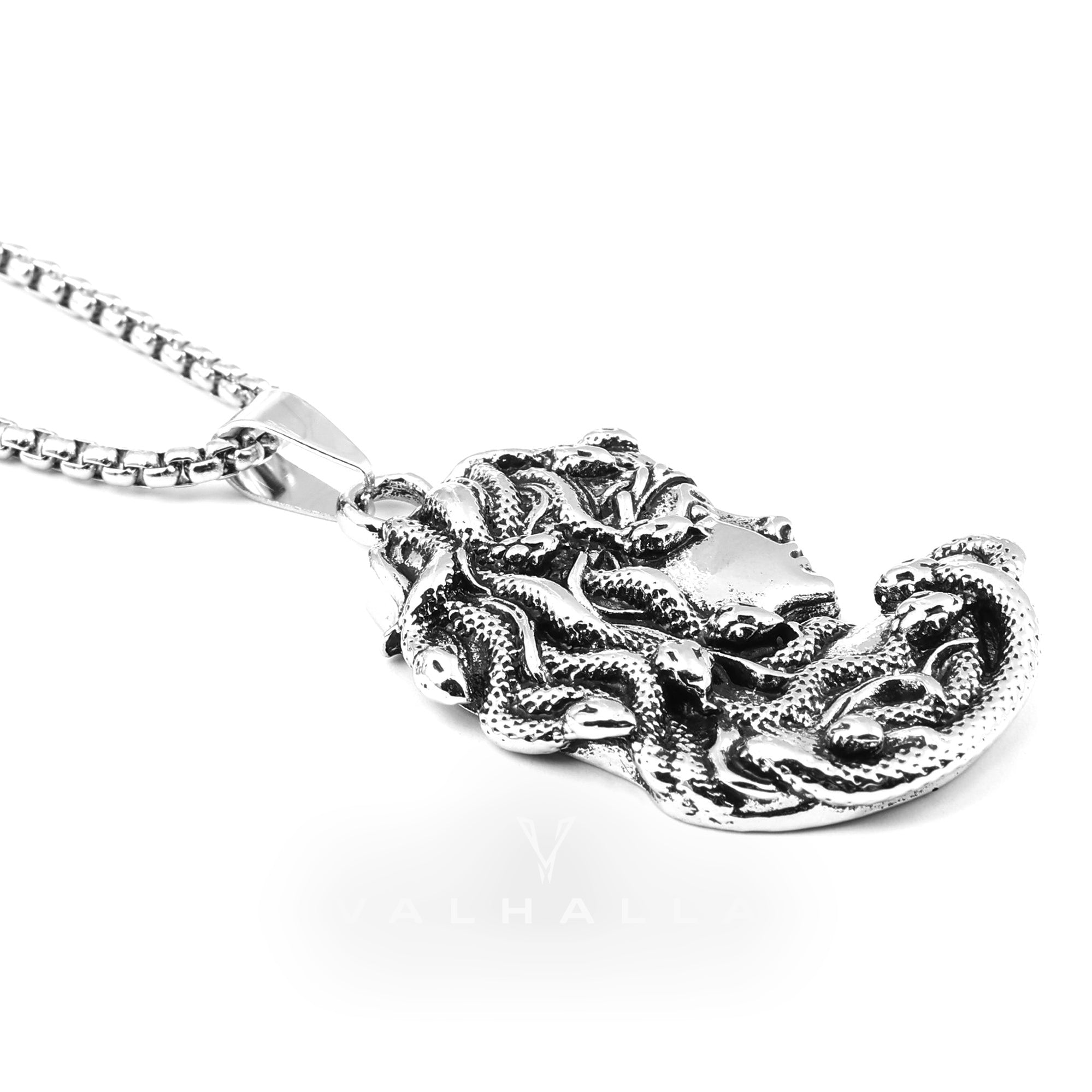 Greek Mythology Medusa Pure Tin Necklace Stainless Steel