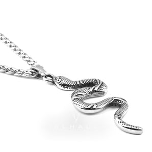 Snake Design Stainless Steel Animal Pendant & Chain