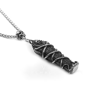 Mummy Coffin Stainless Steel Egypt Pendant & Chain