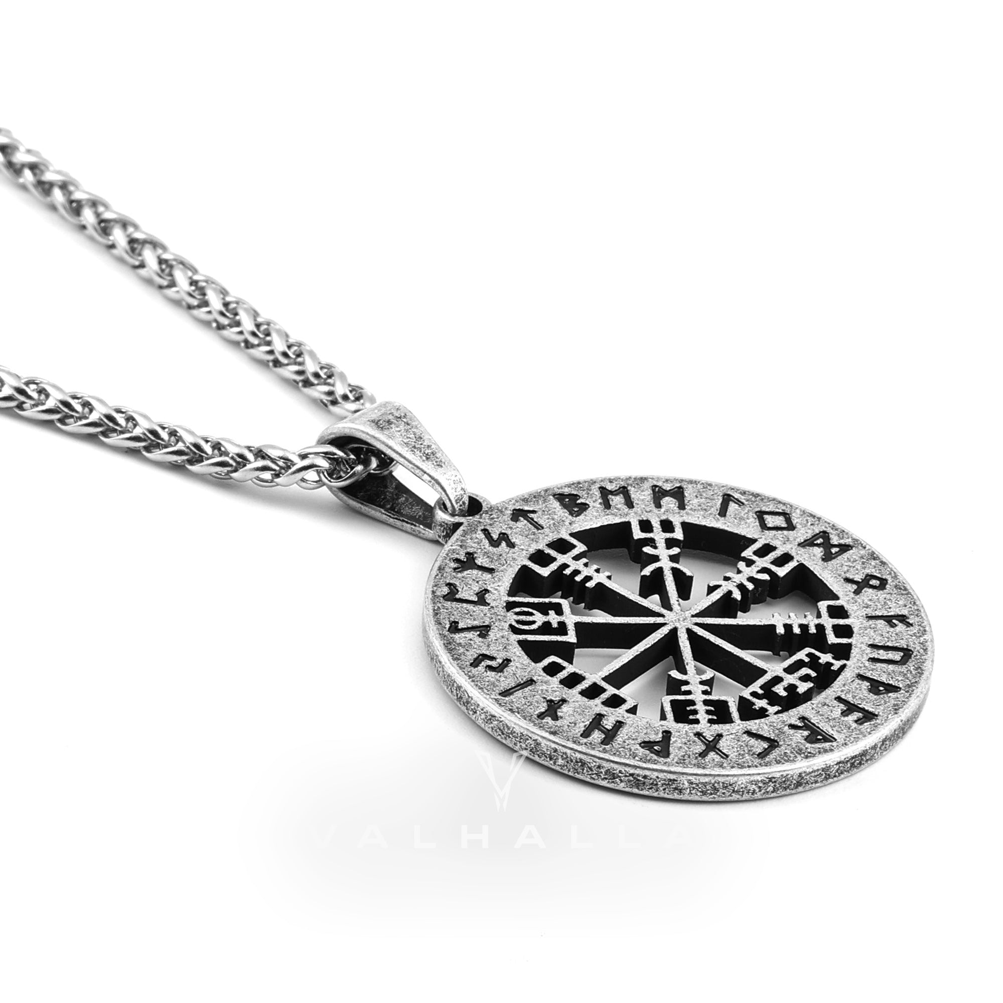 Vegvisir Viking Compass Stainless Steel Pendant & Chain