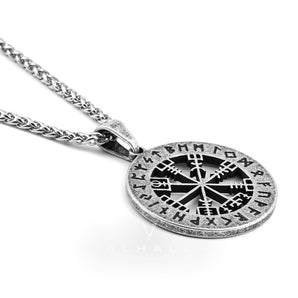 Vegvisir Viking Compass Stainless Steel Pendant & Chain