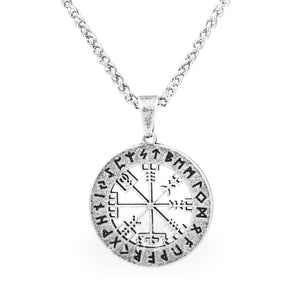 Vegvisir Viking Compass Stainless Steel Pendant & Chain