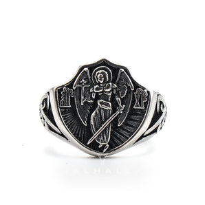 Archangel Guardian Stainless Steel Ring