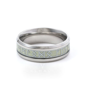 Luminous Runes Stainless Steel Ring