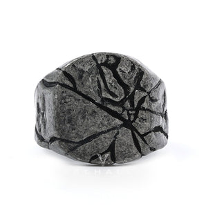 Cracked Stone Texture Ring