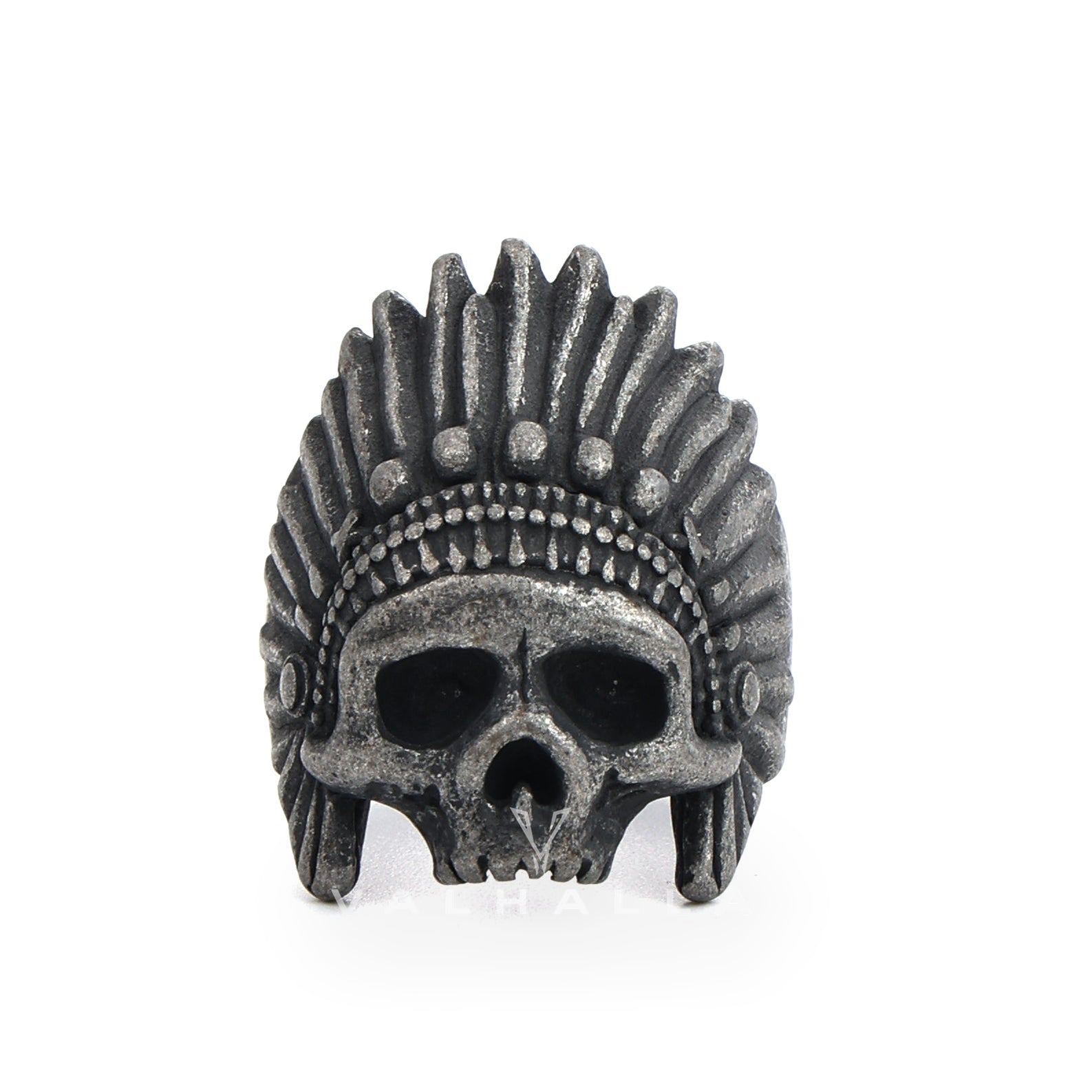 Indian Chief Stainless Steel Skull Ring