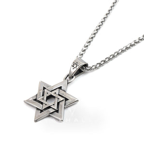 Star of David Stainless Steel Pendant & Chain