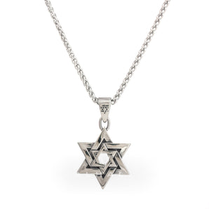 Star of David Stainless Steel Pendant & Chain