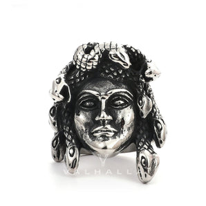 Greek Mythology Gorgon Monster Medusa Beast Ring Stainless Steel