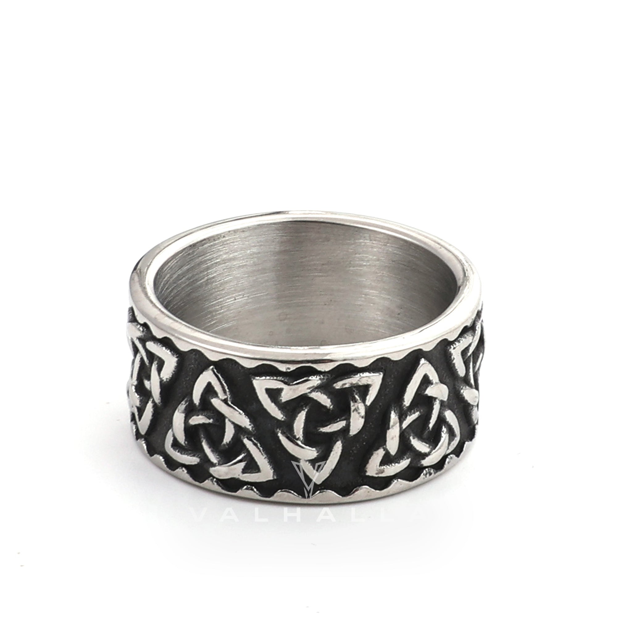 Vintage Surrounded Celtic Knot Stainless Steel Viking Ring