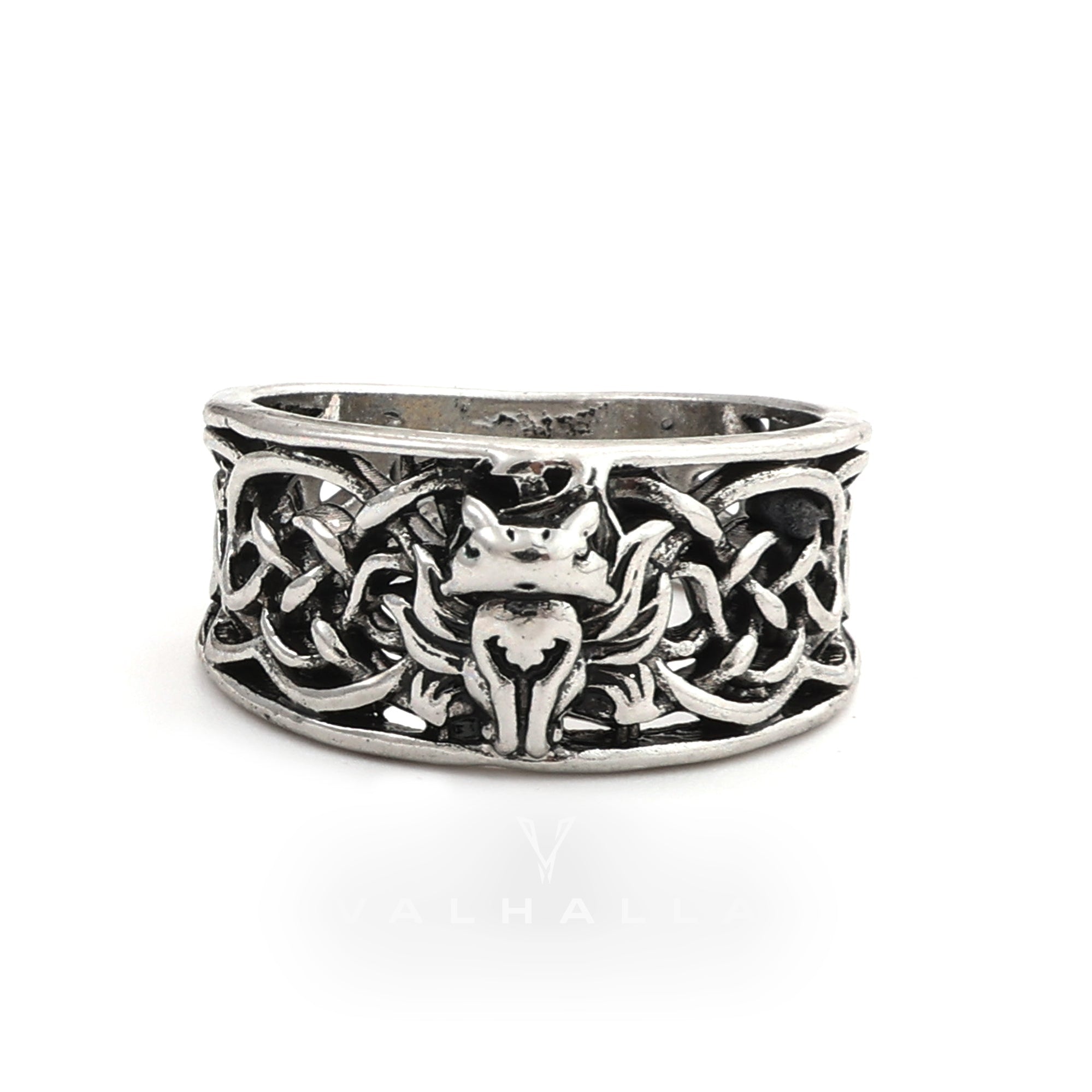 Nine-Tailed Fox Celtic Knot Ring