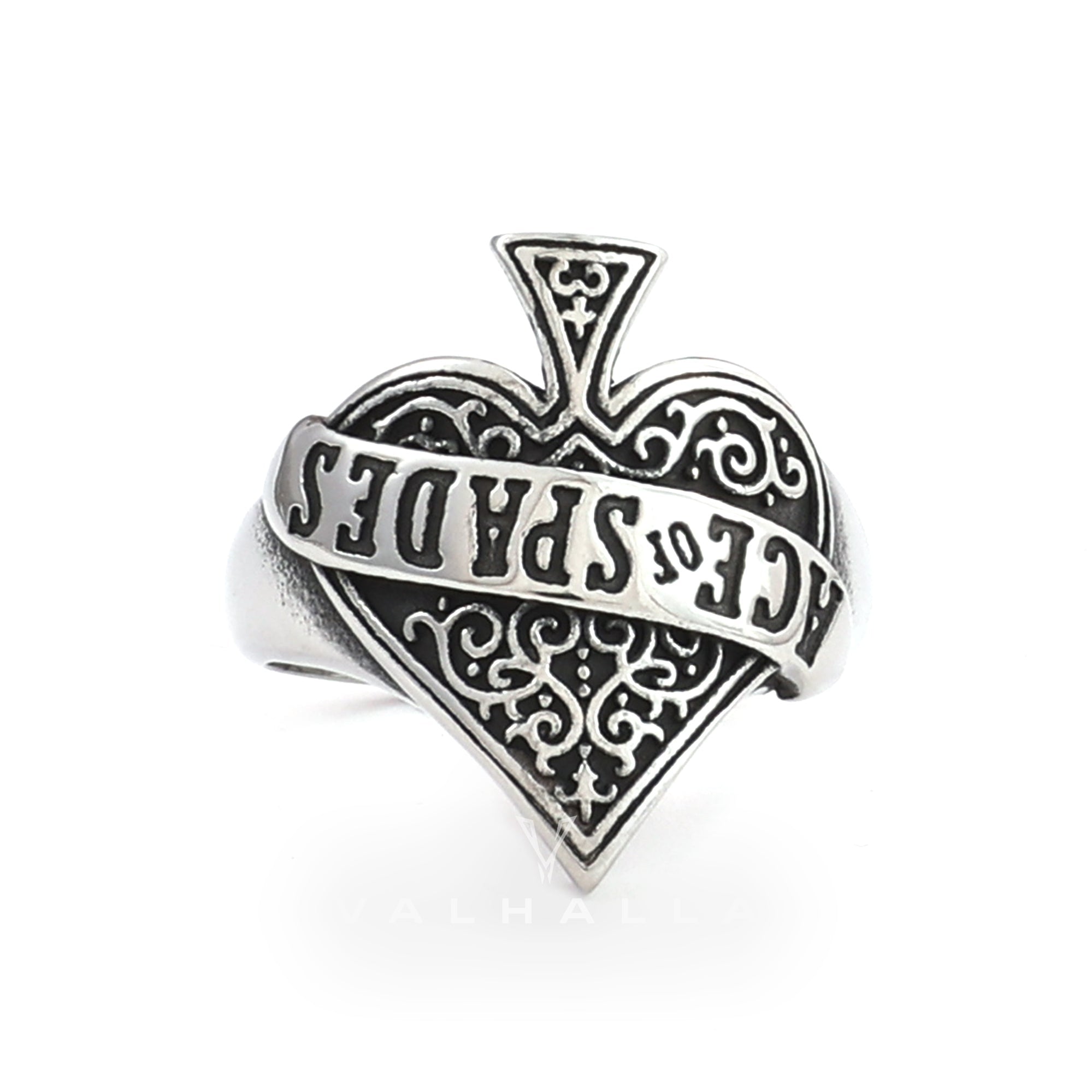 Ace Of Spades Stainless Steel Ring