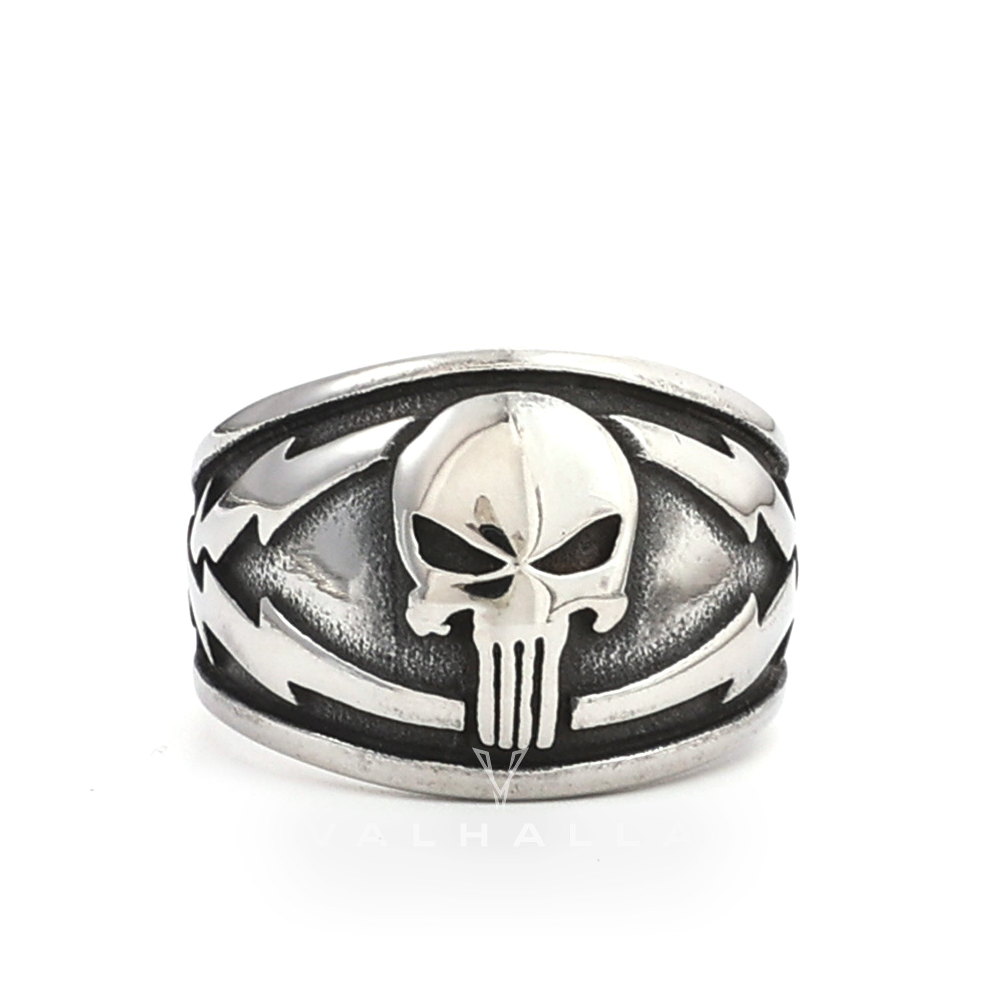 Punisher Skull Stainless Steel Biker Ring