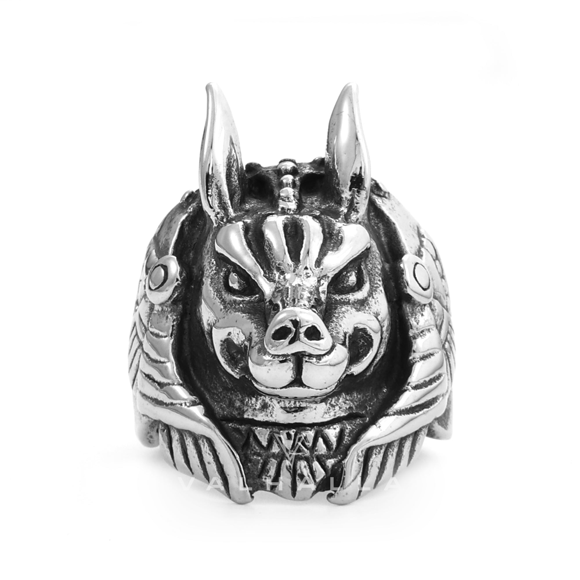 Anubis Egyptian Death God Stainless Steel Ring