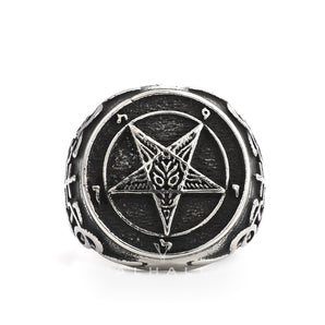 Sigil of Baphomet Satan Ring