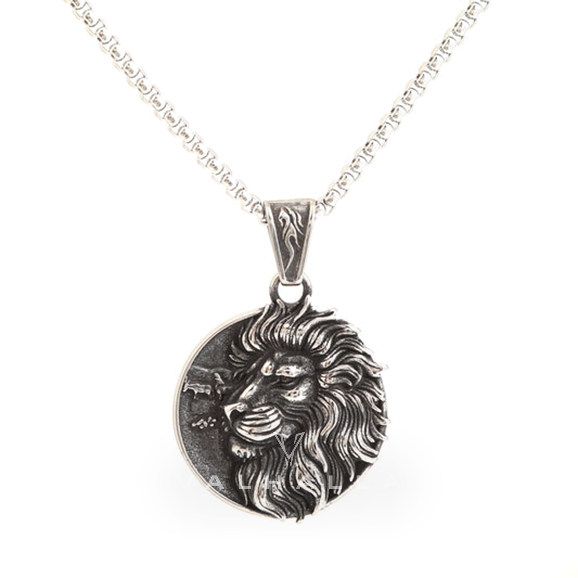 Majestic Lion Head Stainless Steel Pendant & Chain