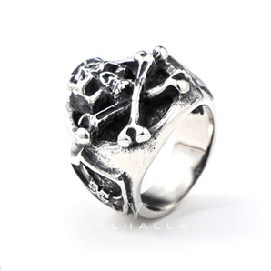 Iron Cross Skull Stainless Steel Ring