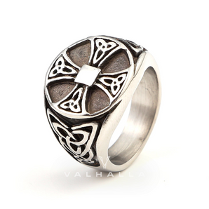 Celtics Knot Cross Stainless Steel Viking Ring