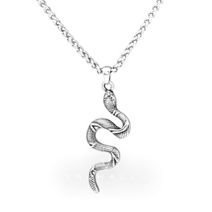 Snake Design Stainless Steel Animal Pendant & Chain