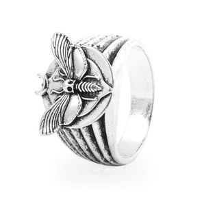 Skull Moth Butterfly Ring