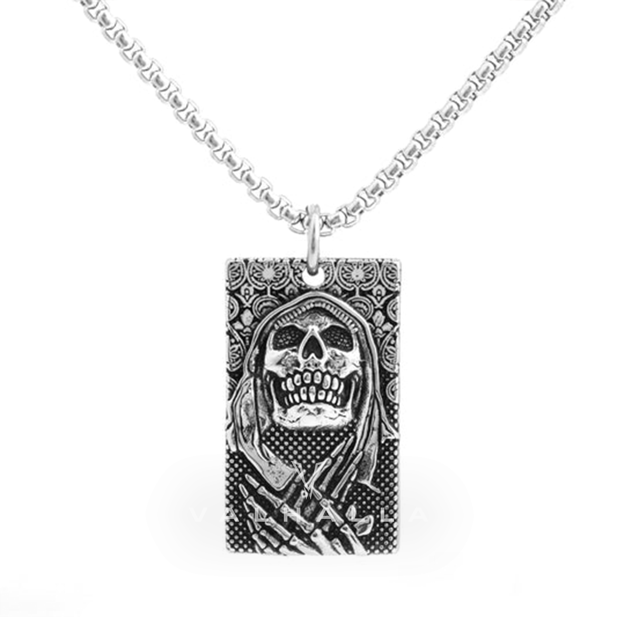 Death Skull Stainless Steel Pendant & Chain