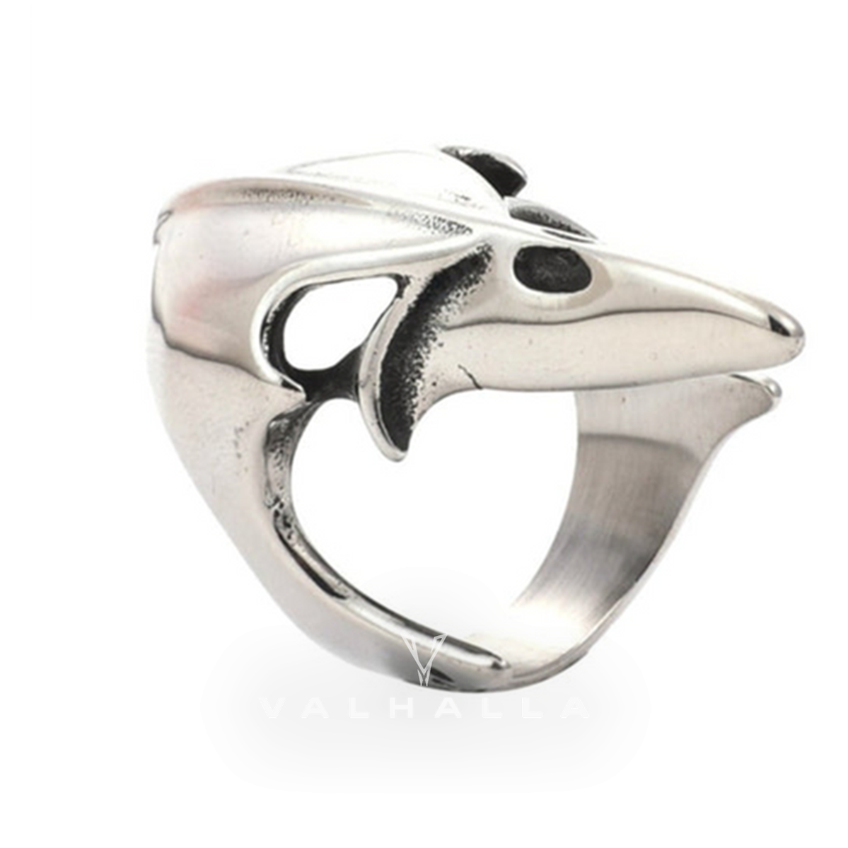 Crow Head Stainless Steel Beast Ring