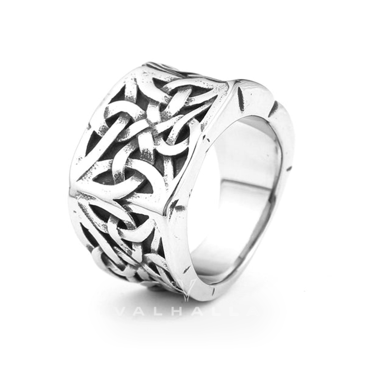 Simple Knot Stainless Steel Viking Ring