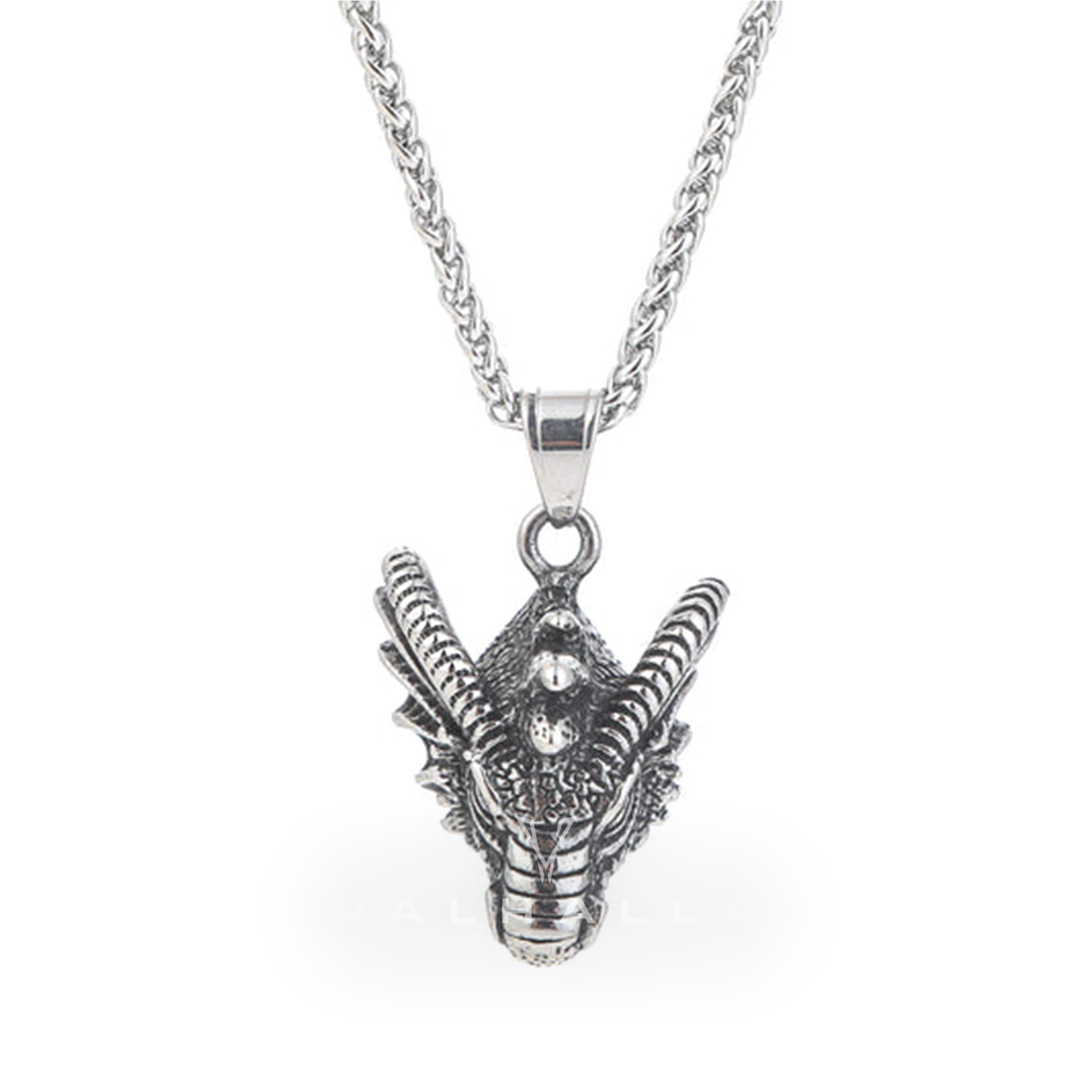 Handcrafted Stainless Steel Dragon Head Necklace