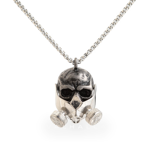 Gas Mask Skull Stainless Steel Pendant & Chain