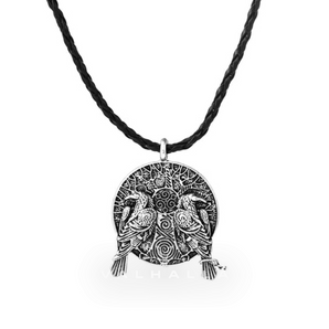 Raven Tree Of Life Viking Pendant & Chain