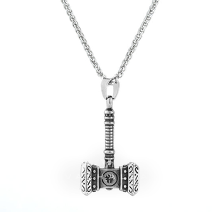 Viking Mjolnir or Thor's Hammer Necklace Stainless Steel