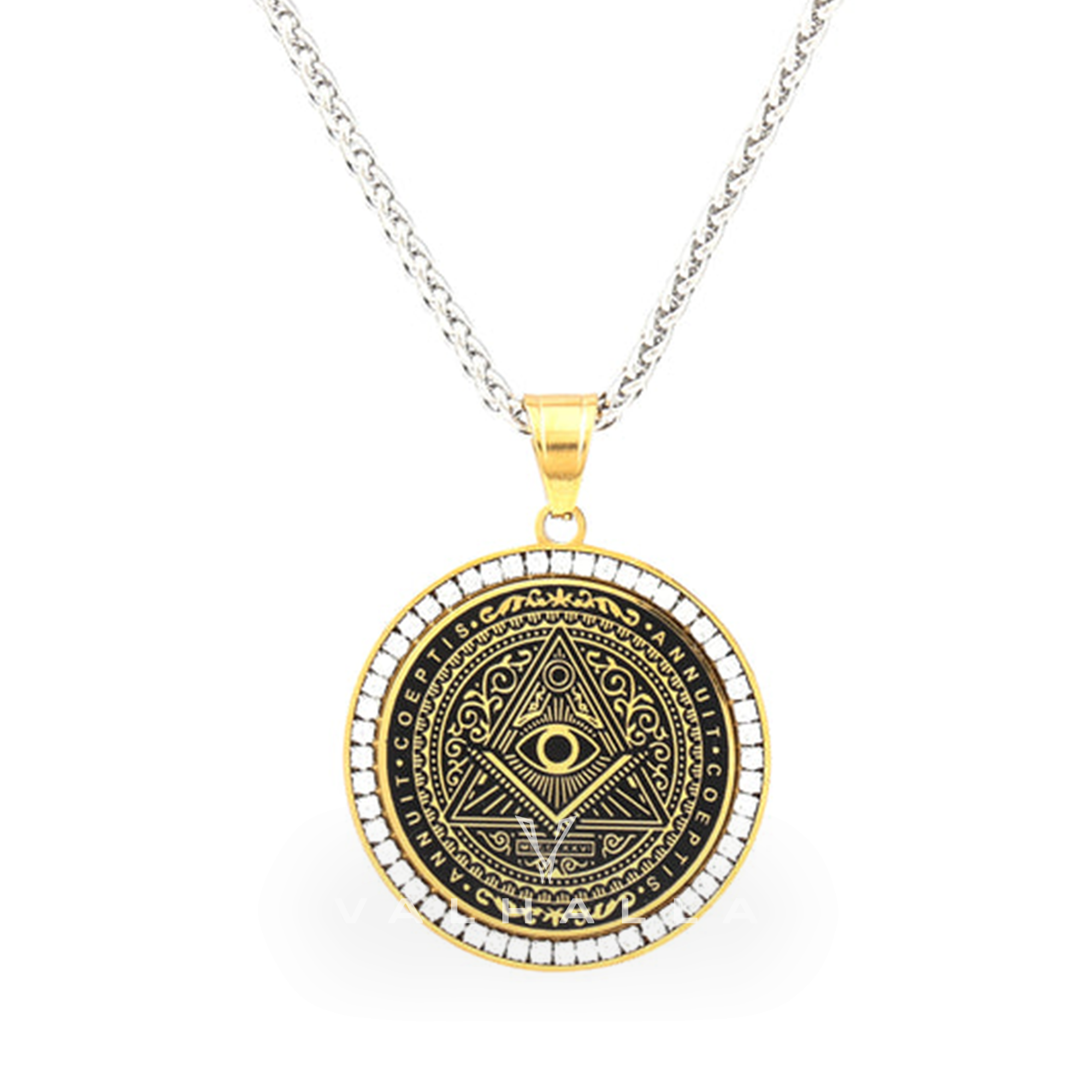 Freemason All-seeing Eye Stainless Steel Pendant & Chain