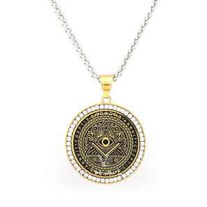 Freemason All-seeing Eye Stainless Steel Pendant & Chain