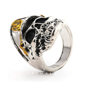 Navy Captain Skull Ring