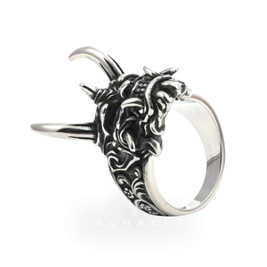 Vintage Oni Mask Stainless Steel Ring