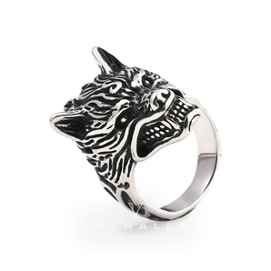 Fierce Wolf Stainless Steel Animal Ring