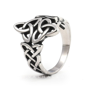 Triquetra Irish Celtics Stainless Steel Viking Ring