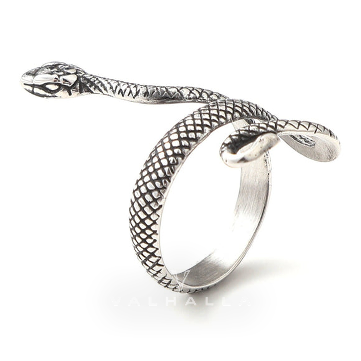 Minimalist Snake Design Stainless Steel Animal Ring