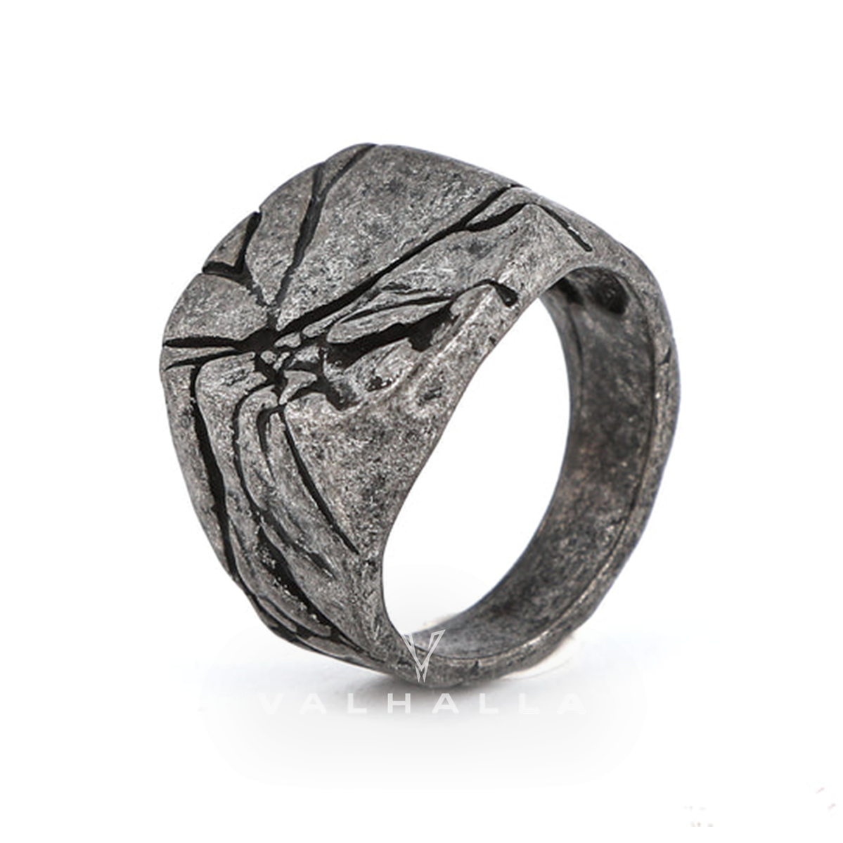 Cracked Stone Texture Ring