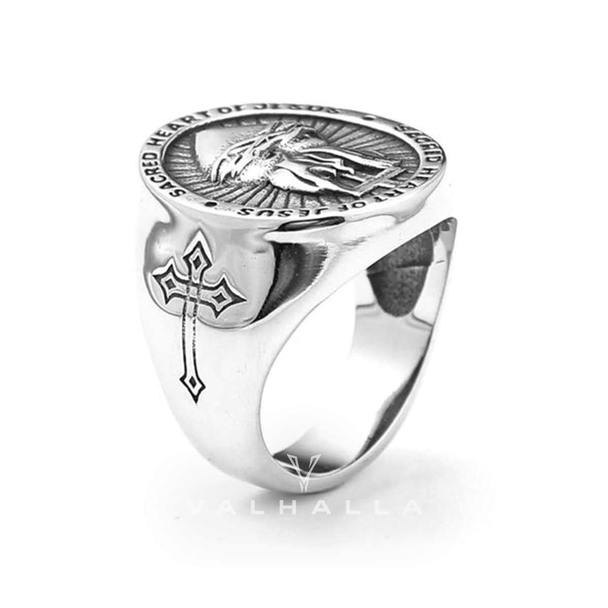 Sacred Heart of Jesus Sterling Sliver Ring Stainless Steel
